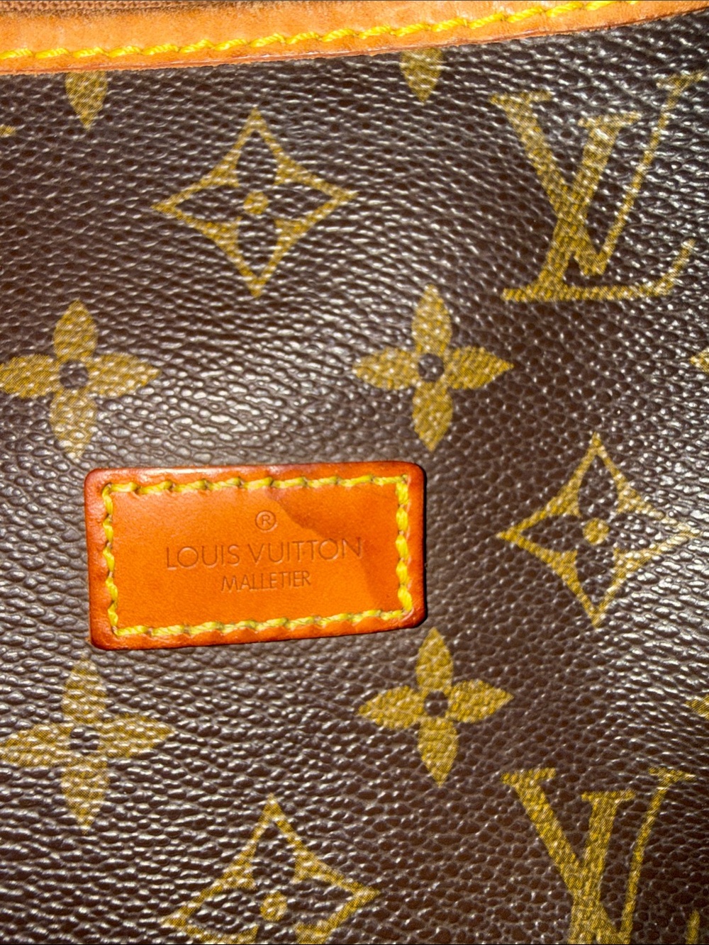 Louis Vuitton Brown Monogram Crossbody Satchel with Tan Strap - Picture 11 of 16